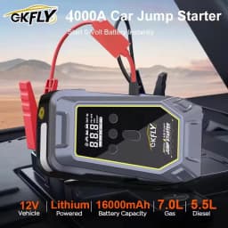 Portable 4 in 1 Pump Air Compressor 4000A Car Jump Starter 59.2Wh Power Bank 12V 150PSI Tire InflatorBattery Booster Buster