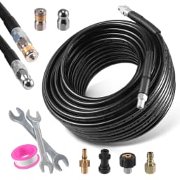 30M Pressure Washer Hose Compatible with Karcher& Bosch Pressure Washer 400Bar/5800PSI Drain Jetter for Pressure Washer