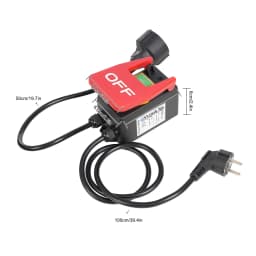 2000W Electromagnetic Switch Safety Switch with Socket Emergency Stop Switch AC250V 50/60Hz