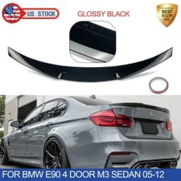ABS Plastic Rear Spoiler For BMW 3 Series E90 Sedan 2005-2011 M4 Type Glossy Black Rear Trunk Boot Lip Spoiler Wing Car Stying
