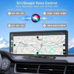ESSGOO 10.26" Wireless CarPlay Android Auto Display IPS Touchscreen Mirror Link BT Hands-free Calling Siri & Google Assistant