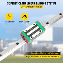 SucceBuy HSR15-1500mm 2pcs Linear Guideway Rail 4X Square Type Carriage Bearing Blocks, Rail Support for 15mm Slotted Bearings