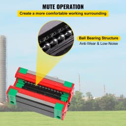 SucceBuy HSR15-1500mm 2pcs Linear Guideway Rail 4X Square Type Carriage Bearing Blocks, Rail Support for 15mm Slotted Bearings