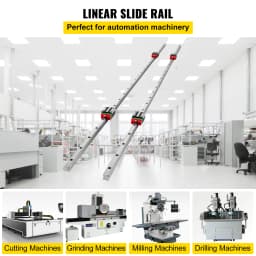 SucceBuy HSR15-1500mm 2pcs Linear Guideway Rail 4X Square Type Carriage Bearing Blocks, Rail Support for 15mm Slotted Bearings