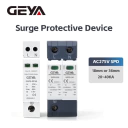 GEYA GSP9 1P+N 18mm SPD 20~40KA Surge Protector Lightning Protection Low-voltage Arrester Device AC275V SPD