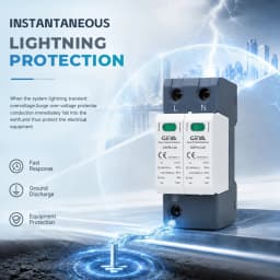 GEYA GSP9 1P+N 18mm SPD 20~40KA Surge Protector Lightning Protection Low-voltage Arrester Device AC275V SPD