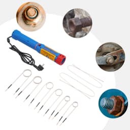 100W 220V Blue Handheld Magnetic Induction Heater Kit 800℃ Max Car Bolt Remover Repair Tools with 8Coils