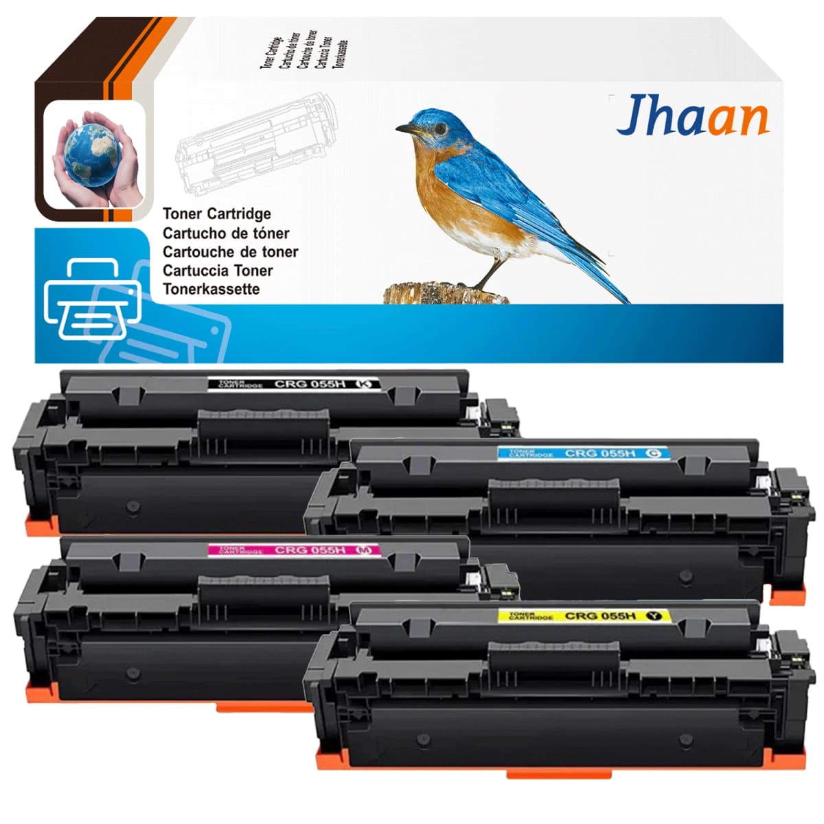 Jhaan 055H Toner Cartridges Compatible with Canon 055H 055 I-SENSYS MF744Cdw MF741Cdw MF743Cdw MF745Cdw MF746Cx MF742Cdw LBP660C