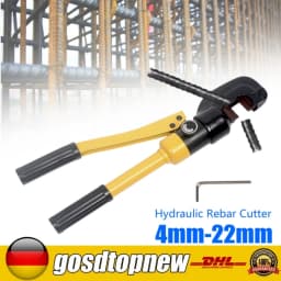 CNCEST 13 Ton Portable Hydraulic Cutter Steel Cutter Hydraulic Bolt Cutter Rebar Cutter 4mm-22mm with Box Yellow