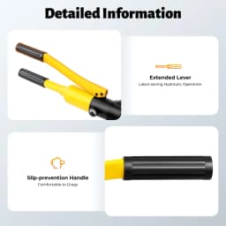 CNCEST 13 Ton Portable Hydraulic Cutter Steel Cutter Hydraulic Bolt Cutter Rebar Cutter 4mm-22mm with Box Yellow