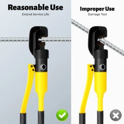 CNCEST 13 Ton Portable Hydraulic Cutter Steel Cutter Hydraulic Bolt Cutter Rebar Cutter 4mm-22mm with Box Yellow