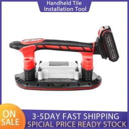 Handheld Tile Installation Tool with One Suction Cup Vibrator Slip-proof 6 Speeds Handheld Tiling Leveling Laying Vibration Machine