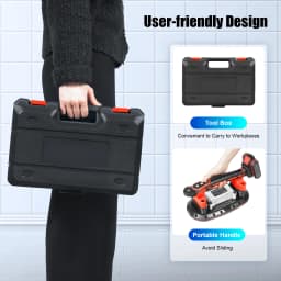 Handheld Tile Installation Tool with One Suction Cup Vibrator Slip-proof 6 Speeds Handheld Tiling Leveling Laying Vibration Machine