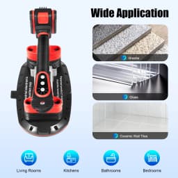Handheld Tile Installation Tool with One Suction Cup Vibrator Slip-proof 6 Speeds Handheld Tiling Leveling Laying Vibration Machine