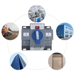 2P Automatic Switch 63A Home Dual Power Transfer Switch Emergency Current Switch Automatic Circuit Breaker Switch 220V