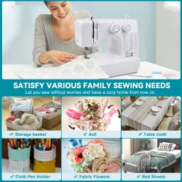 818 Mini Electric Sewing Machine Household 45 Stitches Sewing Machine with 42pcs Sewing Kit EU