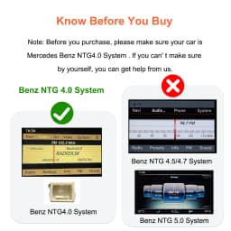 Bonroad Wireless CarPlay Android Car Retrofit Kits For Mercedes Benz C E Class GLK SLK W204 W212 2009-2011 NTG 4.0 Interface