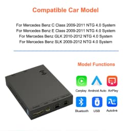 Bonroad Wireless CarPlay Android Car Retrofit Kits For Mercedes Benz C E Class GLK SLK W204 W212 2009-2011 NTG 4.0 Interface