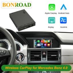 Bonroad Wireless CarPlay Android Car Retrofit Kits For Mercedes Benz C E Class GLK SLK W204 W212 2009-2011 NTG 4.0 Interface
