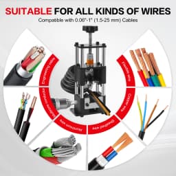 1-25mm Wire Stripper Manual Wire Stripping Tool Portable Electric Drill Powered Copper Scrap Wire Peeler Hand Crank Support Use