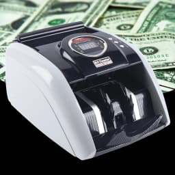 Portable Money Counter Machine, 900 Bills/Min Banknote Counter with UV Detection Counterfeit Bill Cash Currency Detection