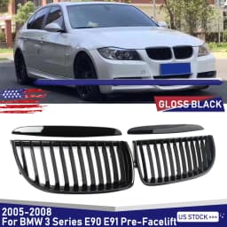 SAIQINGSP Gloss Black Front Kidney Grill Grille Bumper For BMW 3-Series E90 E91 2005-2008 CAR Accessories TOOLS
