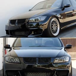 SAIQINGSP Gloss Black Front Kidney Grill Grille Bumper For BMW 3-Series E90 E91 2005-2008 CAR Accessories TOOLS