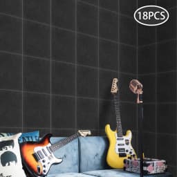 18 Piece Acoustic Panels Soundproofing Wall Panels 30*30cm 9mm Thick Polyester Fiber for Home Office Studio KTV Cinema Bedroom Decoration