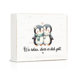 Putuo Decor German White Box Wooden Sign, Wie Schön, Dass Es Dich Gibt., Wood Plaque Desk Decor for Home Farmhouse Living Room
