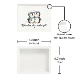 Putuo Decor German White Box Wooden Sign, Wie Schön, Dass Es Dich Gibt., Wood Plaque Desk Decor for Home Farmhouse Living Room