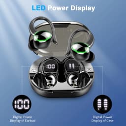 Wireless Earbuds, Bluetooth 5.3 Earbuds Stereo Bass, in-Ear Noise Cancelling Mic, Earphones IP7 Waterproof Sports, 40H Playback.