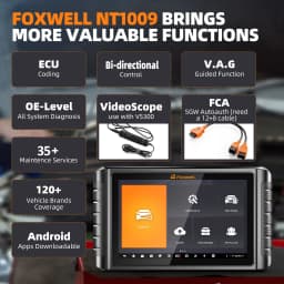 Foxwell NT1009 OBD2 Scanner ECU Coding Bi-Directional Control 35 Reset OE All System Professional OBD Car Diagnosis Tools