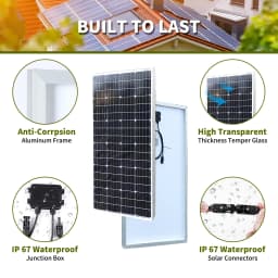 18V Photovoltaic Panel 140W 160W Rigid Glass Solar Panel Monocrystaillne Solar Cell For 12V/24V Battery Charger RV Boat Car Roof