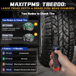 Autel MaxiTPMS TBE200 EU Tire Tread Depth Brake Disc Wear Detector Diagnostic Scan TPMS Reports and Repair Tips With ITS600