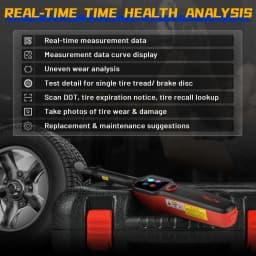 Autel MaxiTPMS TBE200 EU Tire Tread Depth Brake Disc Wear Detector Diagnostic Scan TPMS Reports and Repair Tips With ITS600