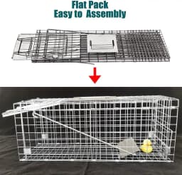 One-Door Live Animal Traps Cage Catcher for Mouse Squirrel Rabbit Opossum Skunk Mink Chipmunk, Humane Rat Trap Catch and Release