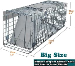 One-Door Live Animal Traps Cage Catcher for Mouse Squirrel Rabbit Opossum Skunk Mink Chipmunk, Humane Rat Trap Catch and Release