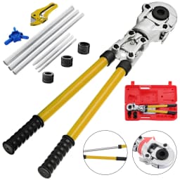 SucceBuy Plumbing Pipe Crimping Pliers Manual Crimper Tools with Torsion Spring & TH Jaws 16-32mm for PEX Aluminum Plastic Tube