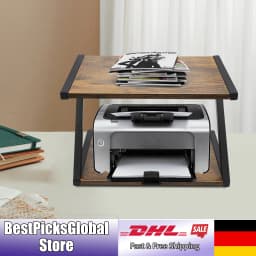 Desktop Printer Stand, Z-shaped, Space-saving, 2 Tiers Tabletop Organizer Holder for Kitchen, Office
