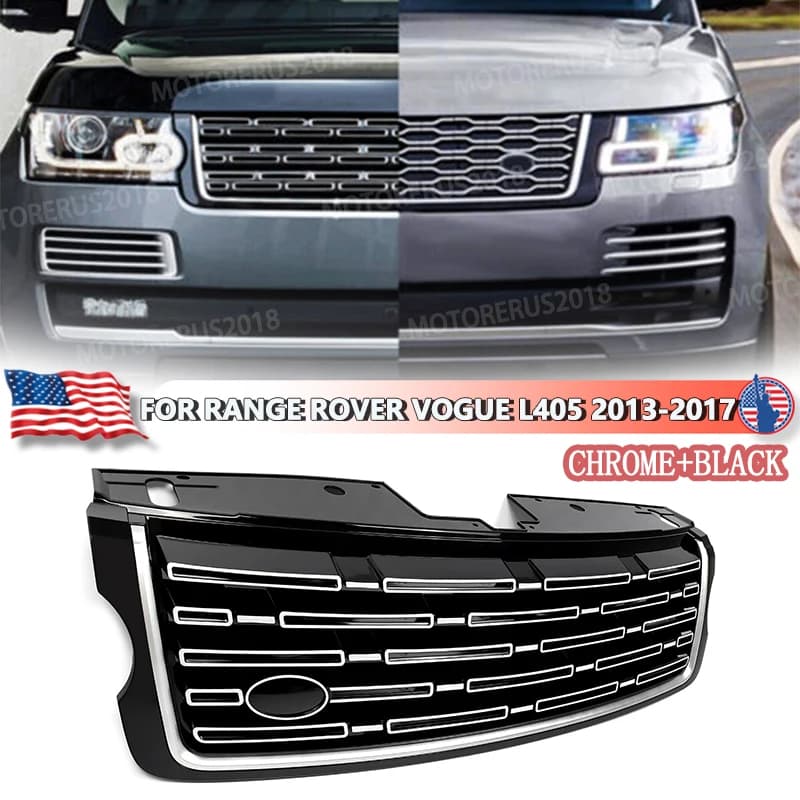 SAIQINGSP Gloss Black 2023 Style Fit Range Rover 2013-2017 Front Grille ABS Plastic Car Accessories Tools