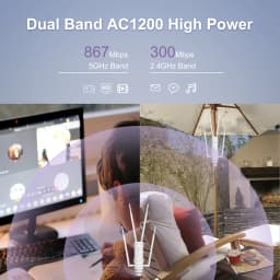 Wavlink 4G LTE AC1200 Outdoor Wi-Fi Router With SIM Card Slot 2.4G 5G Antennas 1000Mbps WAN Port Range Extender High Power