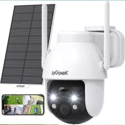 ieGeek 2K Wireless Outdoor WiFi Surveillance Camera – 360° PTZ Outdoor Camera Wireless Solar Night Vision Colour Human Detection