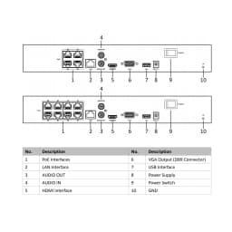 Hikvision 4K PoE NVR 4CH DS-7604NI-Q1/4P 8CH DS-7608NI-Q1/8P 8MP Two-Way Audio For CCTV Security Camera Network Video Recorder