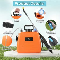 6.5L/8L/9L Automatic Electric Sprayer Garden Plant Sprayer Handheld Rechargeable Sprinkler Sprayer Atomization Shouldered Watering Can