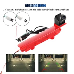 ESSGOO 170° Rear View Reversing Camera for VW Transporter T5 T6 3rd Brake Light Double Doors 8M IP68 Waterproof W/ Night Vision