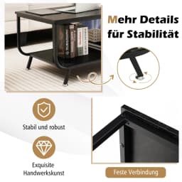 Coffee table Marble Optics living room Table with lower shelf, Metal Frame Sofa Table, living room coffee Table office