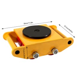 6T Heavy Duty Machinery Mover 360° Rotation Cap Cargo Trolley Machine Transport Roller Cart Industrial Dolly Skate Handling Tool