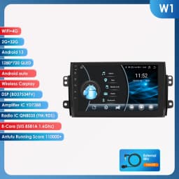 Hizpo Car Intelligent Systems Radio For Suzuki SX4 2006-2013 For Fiat Sedici 2005-2014 Carplay Android Auto Multimedia GPS 2din