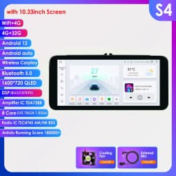 10.34" Hizpo Android Auto Car Radio for Volkswagen VW Golf Touran Passat Polo Jetta Sharan Caddy Skoda Octavia Seat Carplay Navi