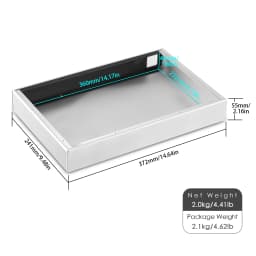 Nobsound Aluminium Chassis Metal Case Box Enclosure for Amplifier/DAC/Preamp 372×241×55mm